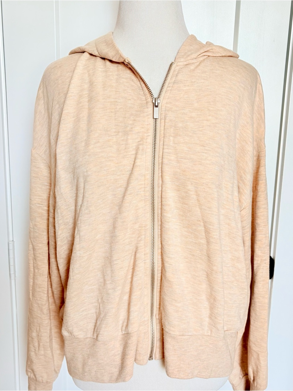 Workshop Republic Clothing Malt Heather Zip-Up Hoodie NWT